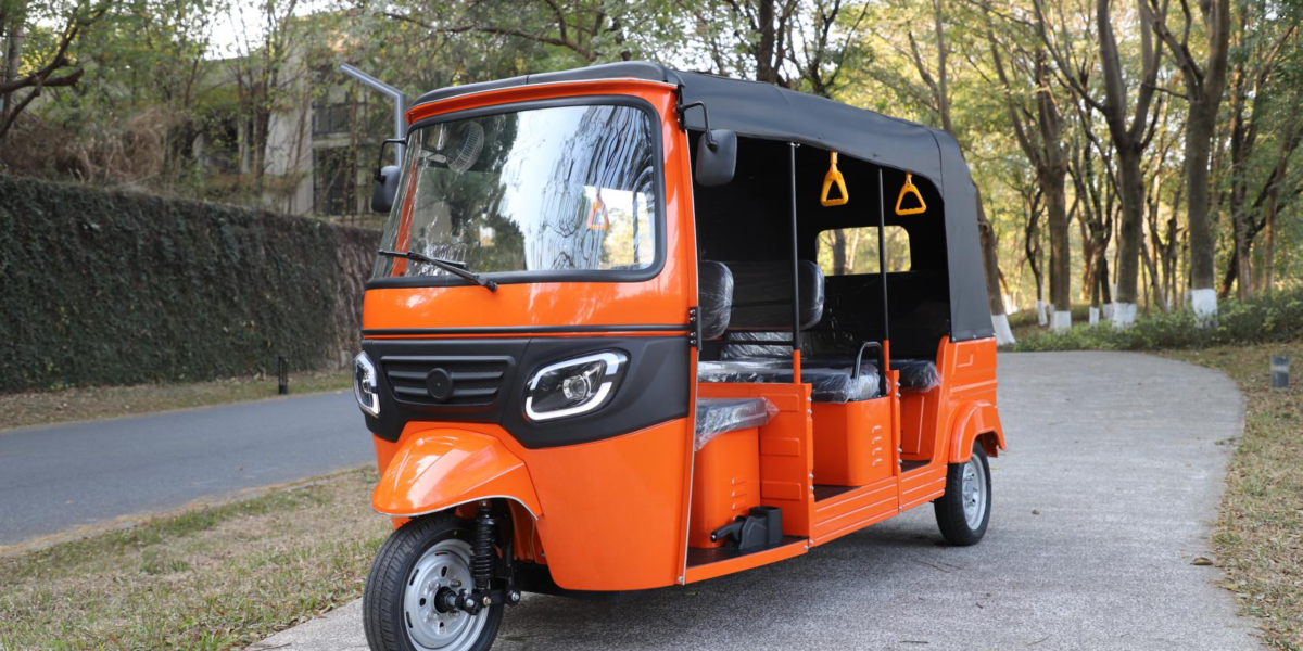 tuktuk Electric 3 Wheel Motorcycle – Luxury Double Row 6+1 – 4000W Motor, 6 Passengers, 66km/h Max Speed, Independent Suspension, Hydraulic Brake, LCD Display